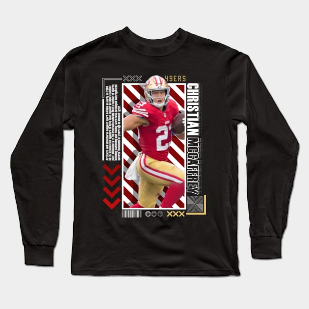 Christian Mccaffrey Paper Poster Version 10 Long Sleeve T-Shirt by art.Hamdan